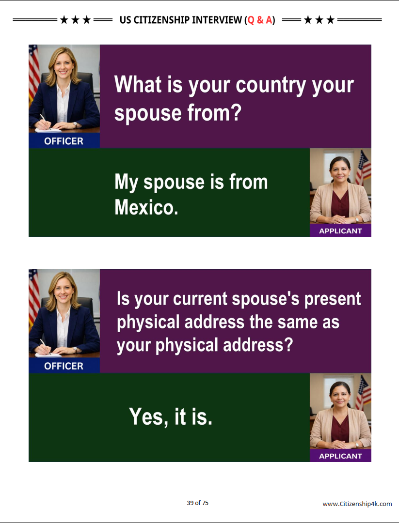 2026 U.S. Citizenship Interview - Real Questions & Model Answers