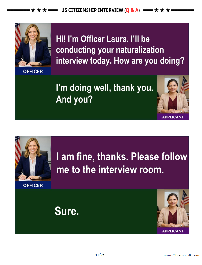 2026 U.S. Citizenship Interview - Real Questions & Model Answers