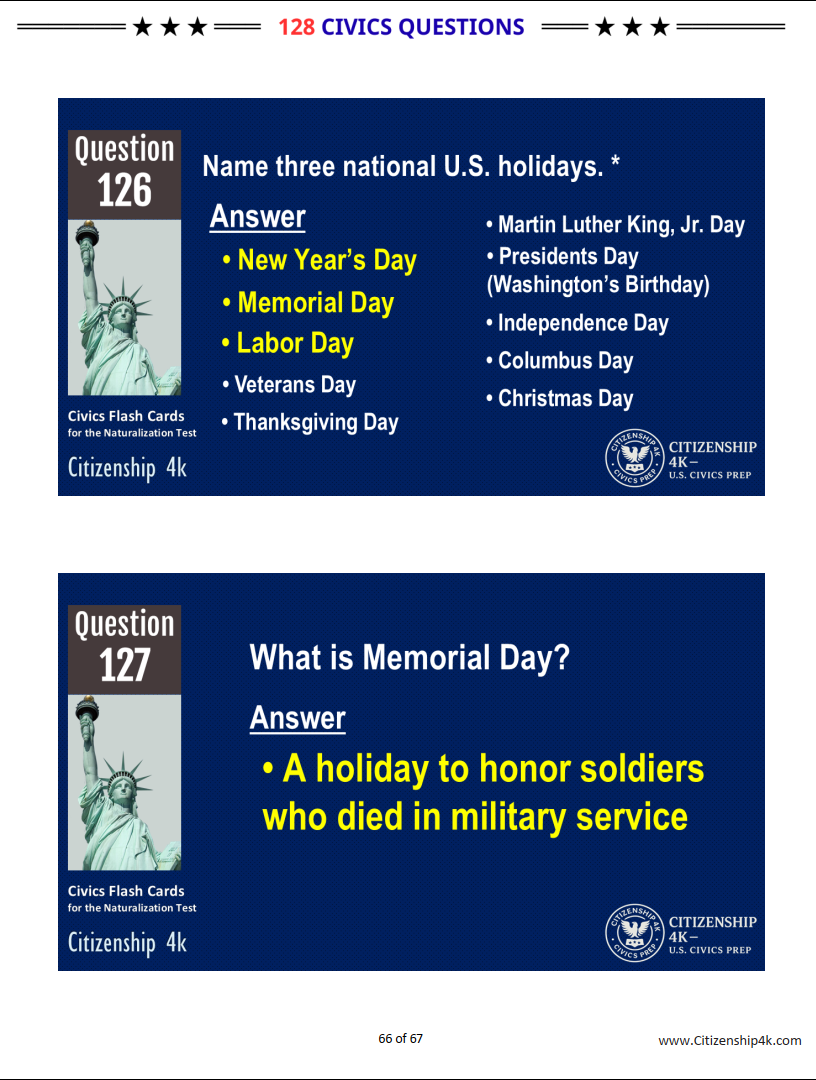 🇺🇸 128 Official Civics Questions in Order (2026 Update) - Full Answers